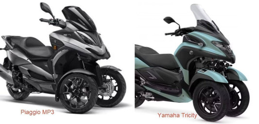 Сравнение Yamaha Tricity 300 и Piaggio MP3 310: два подхода к трём колёсам